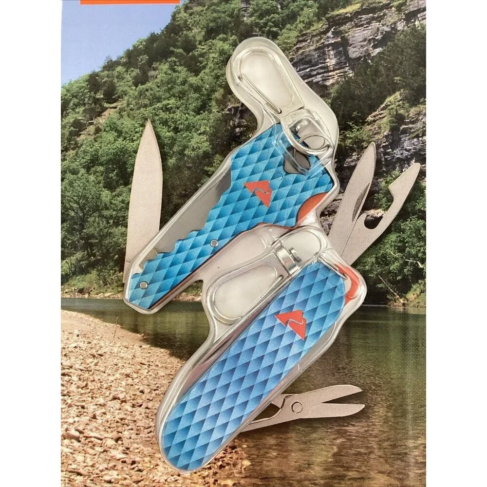 Ozark Trail Outdoor Equipment 2 Piece Combo Set Keyring Knife Mini Multitool New